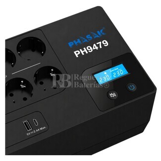 Sai 1050VA - 600 W Phasak | PH9479 Interactivo LCD con AVR